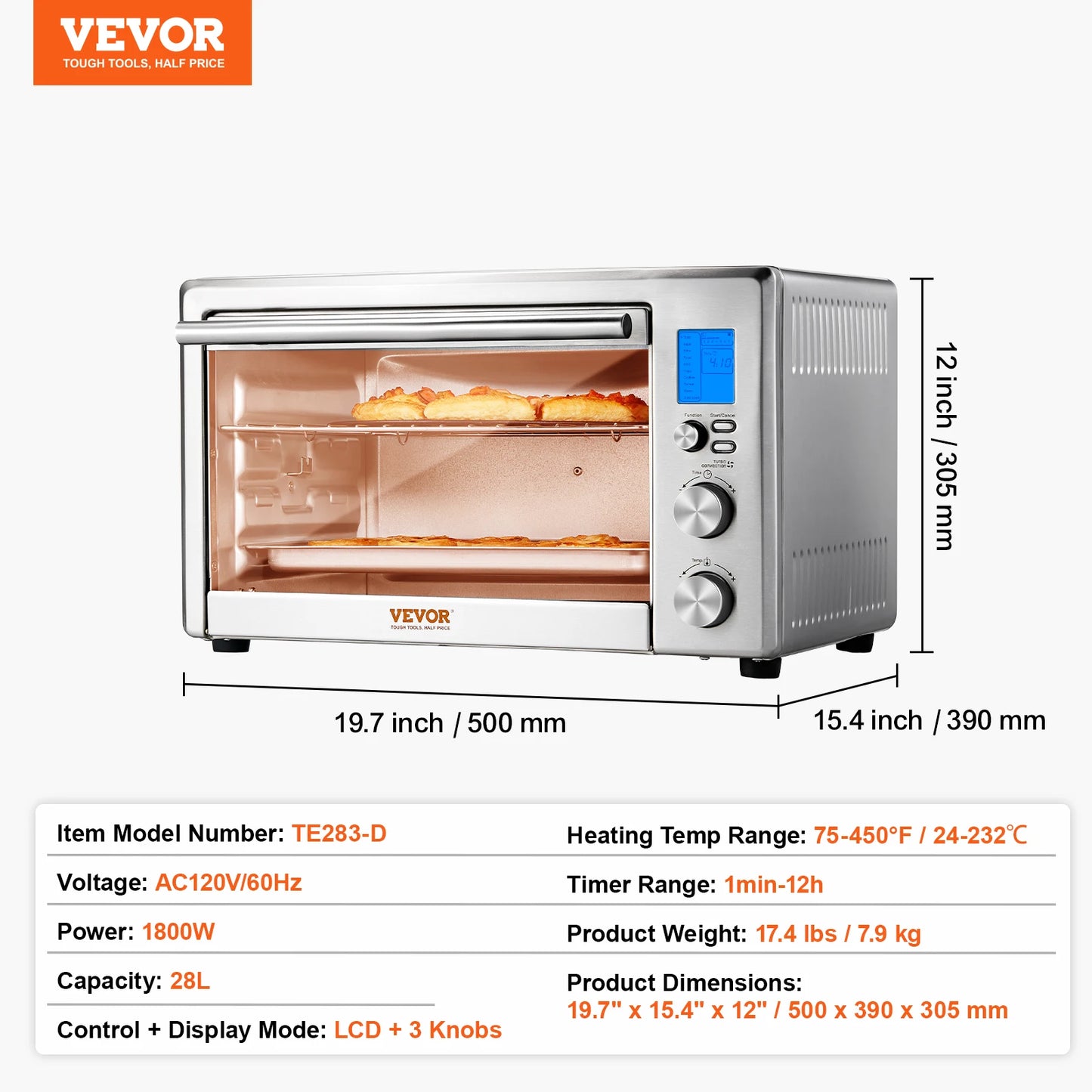 SucceBuy 13 In 1 Air Fryer Toaster Oven 29.6 Qt Convection