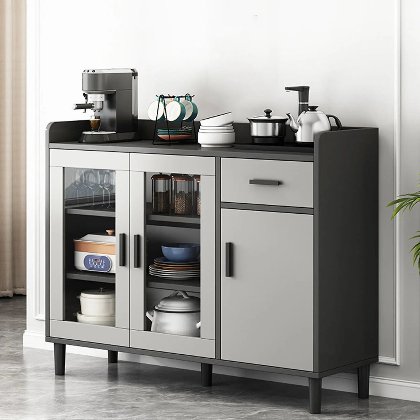 Coffee Bar Cabinet Living Room Sideboard Modern Luxury