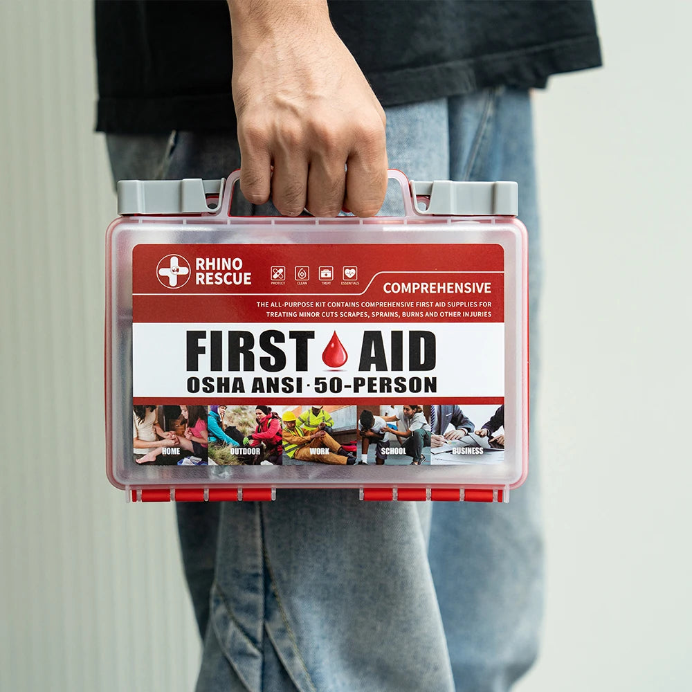 Rhino Rescue Full Featured First Aid Kit Home Office Travel