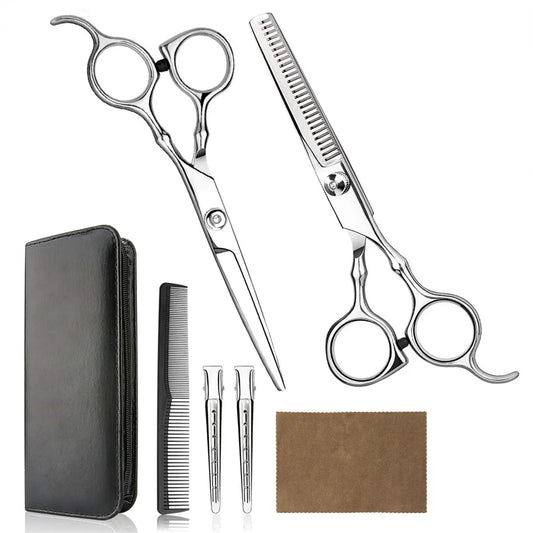Hair Cutting Scissors Set 6 Inch Thinning Shears For All