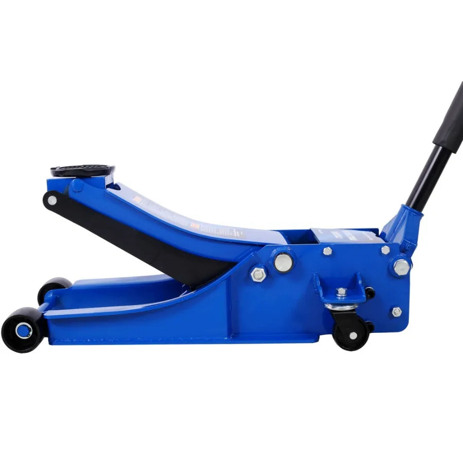 Blue Low Profile Hydraulic Trolley Floor Jack 4 Ton 8000 Lb