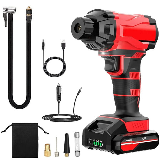 Cordless Car Tire Pump 150 PSI 12V Rechargeable LED Light