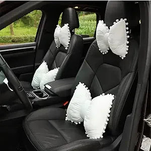 4Pack Butterfly Knot Car Neck Pillow And Lumbar Cushions