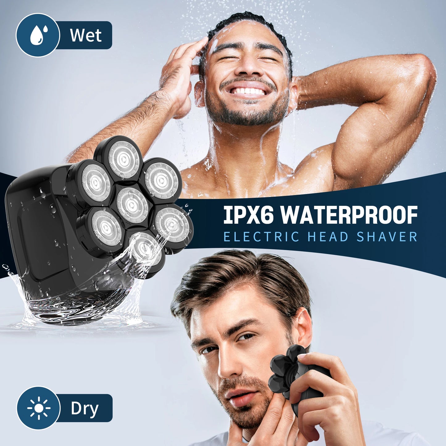 SEJOY Multifunctional Electric Shaver Kit For Bald Head Men