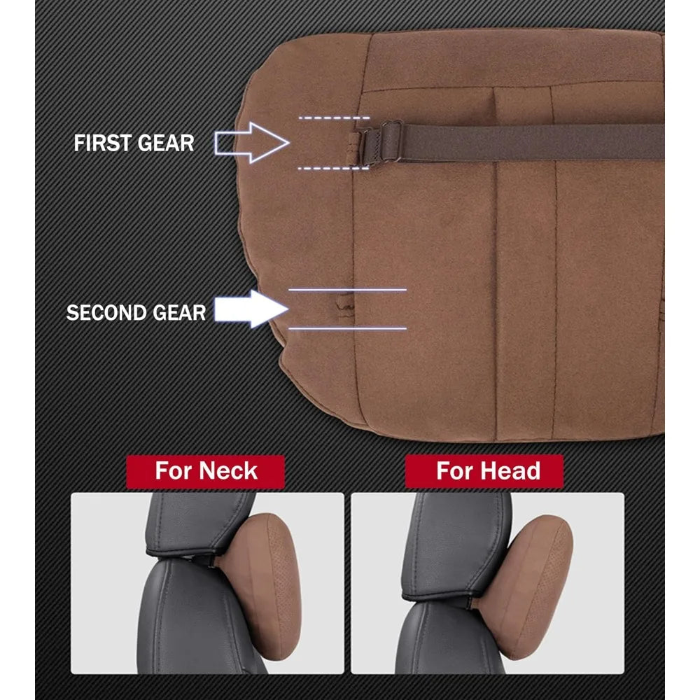 Car Neck Pillows Headrests Suede Superfiber Cushions
