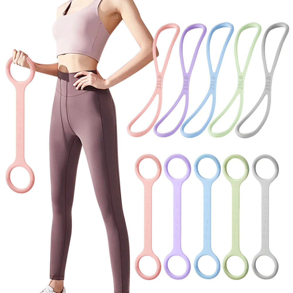 8 Shaped Fitness Resistance Band For Chest And Arms
