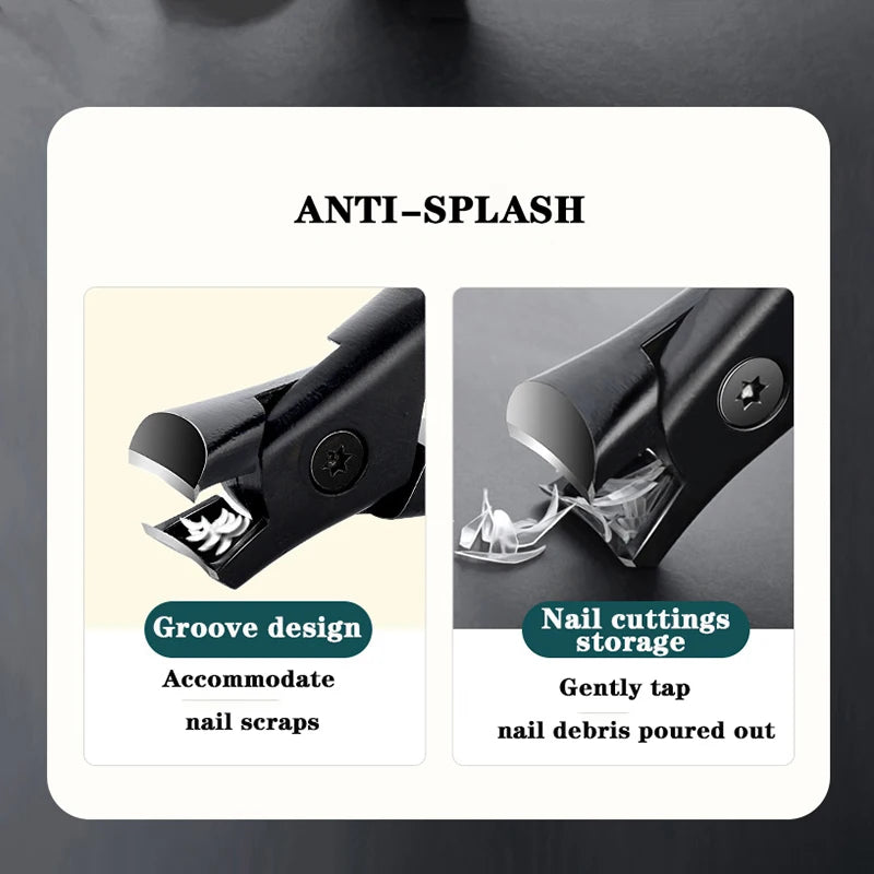 7mm Big Opening Nail Clippers Stainless Steel Anti Splash
