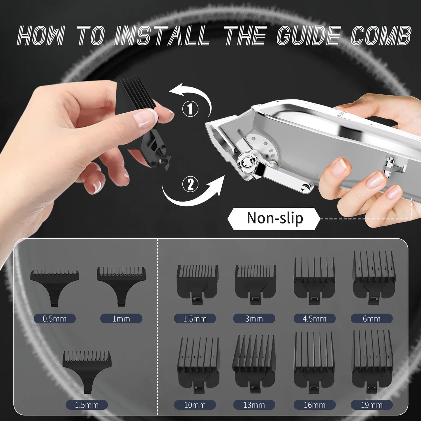 Sejoy Professional Hair Clipper Trimmer Set for Men