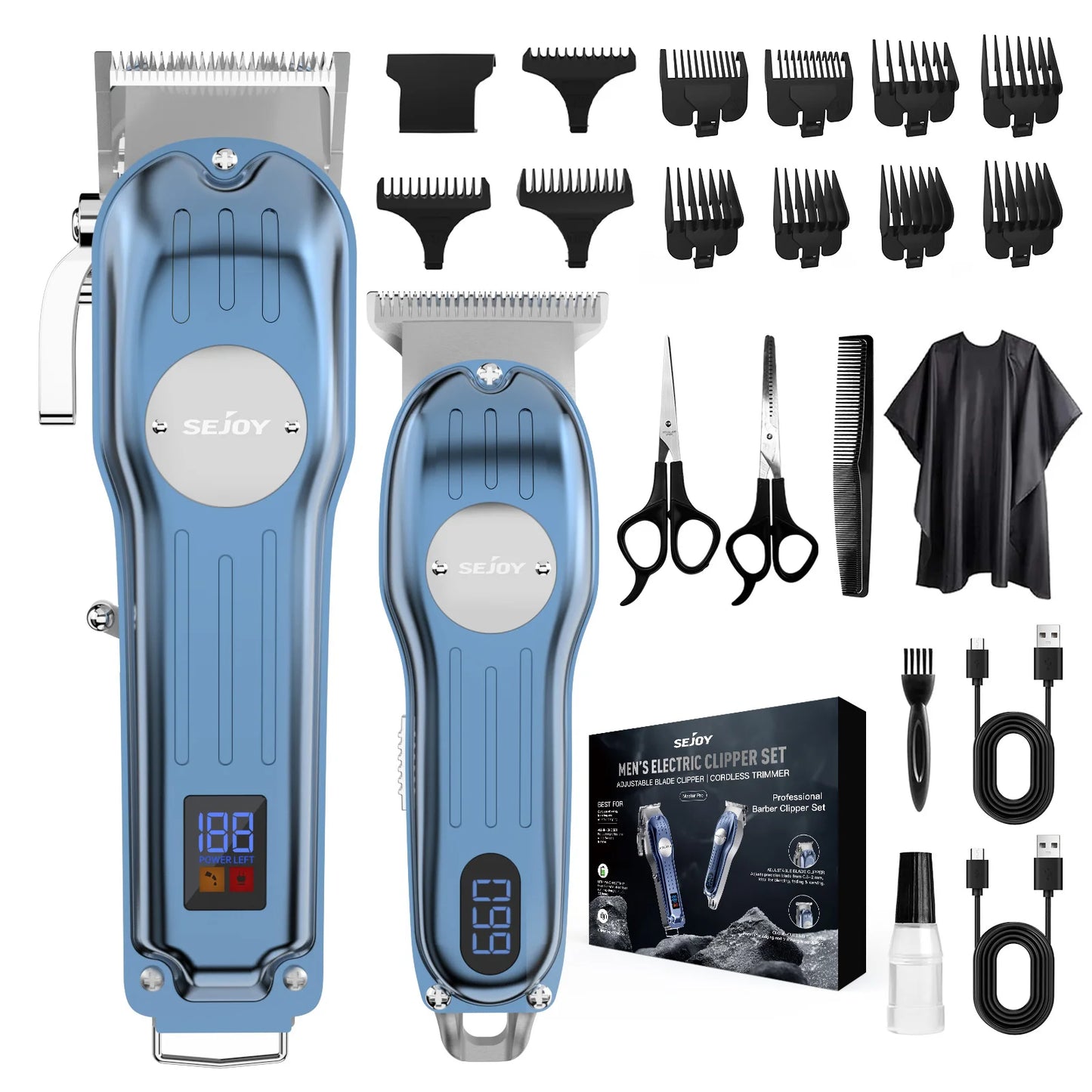 Sejoy Professional Hair Clipper Trimmer Set for Men