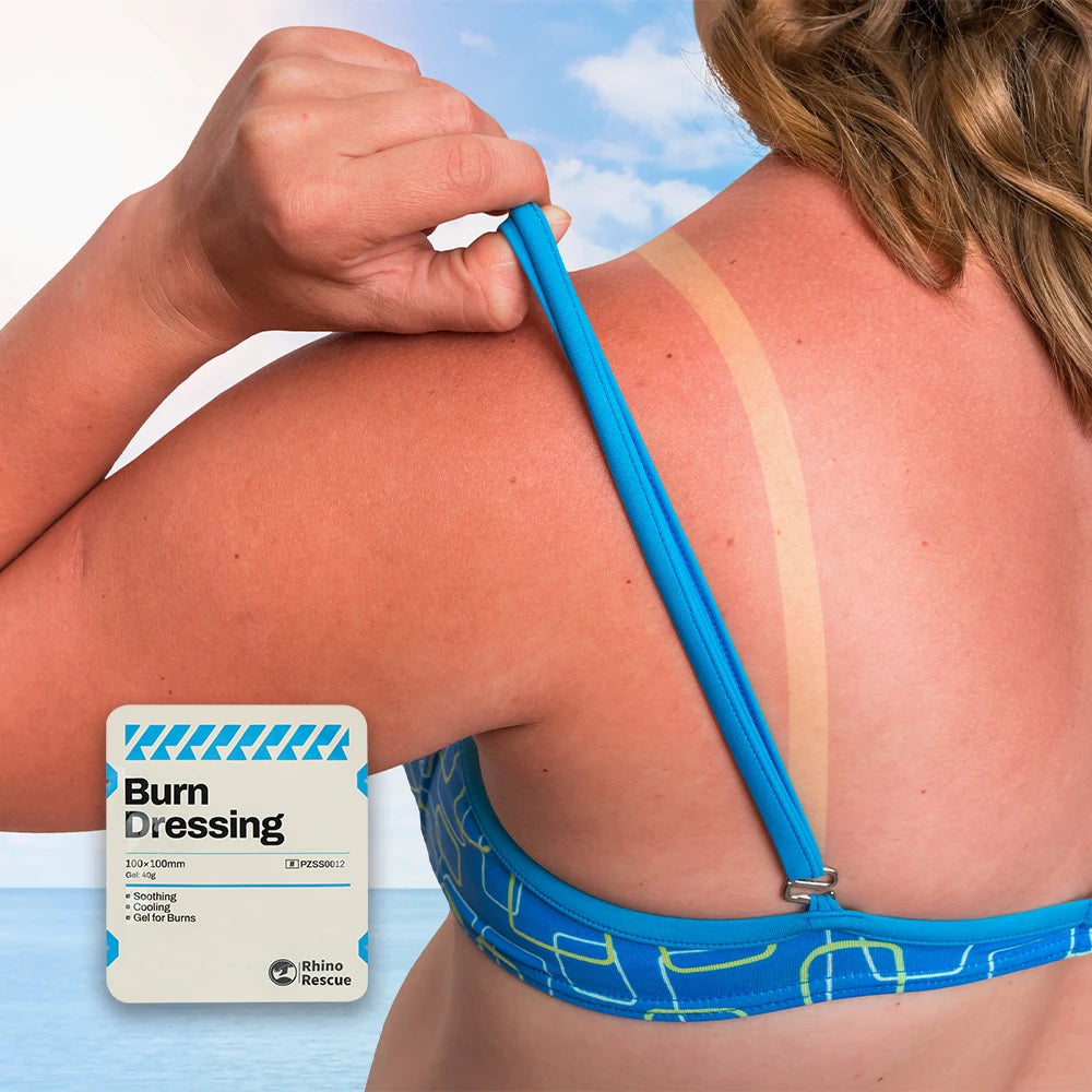 Rhino Rescue Burn Care Kit Dressings Gel Packets Cooling