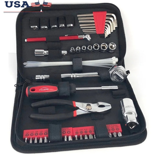 56 Piece Auto Tool Kit Heat Treated And Corrosion Resistant
