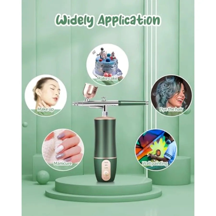 Rechargeable Cordless Airbrush Kit With Compact Compressor