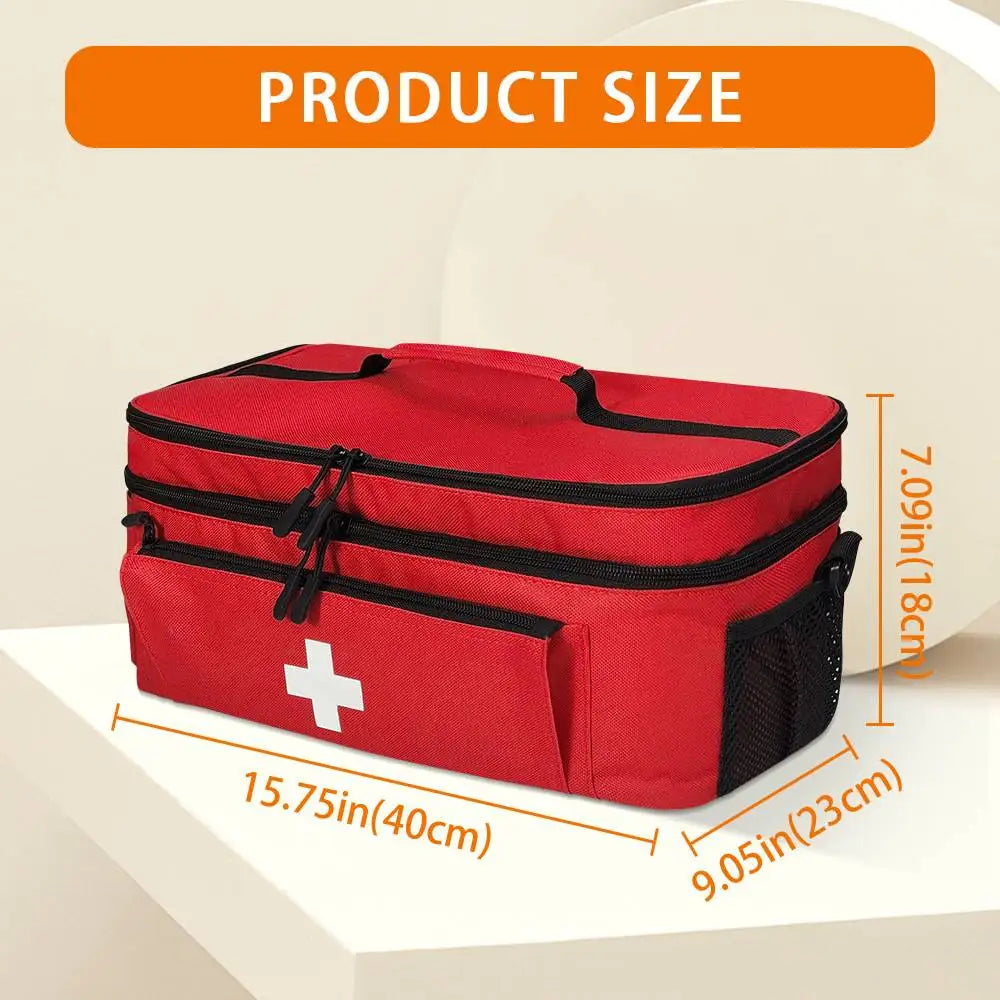 Travel Medicine Bag Lockable Zippers Pill Bottle Organizer