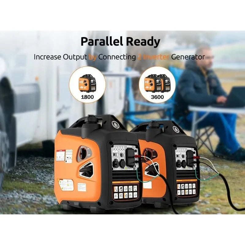 2500W Portable Inverter Generator With Eco Mode And CO Alarm