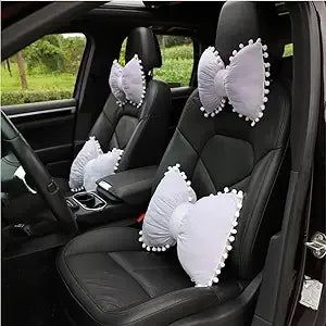 4Pack Butterfly Knot Car Neck Pillow And Lumbar Cushions