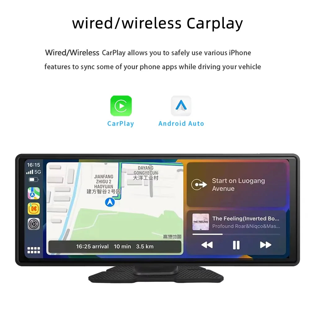 Backup Camera IPS HD Display Portable Car Stereo CarPlay