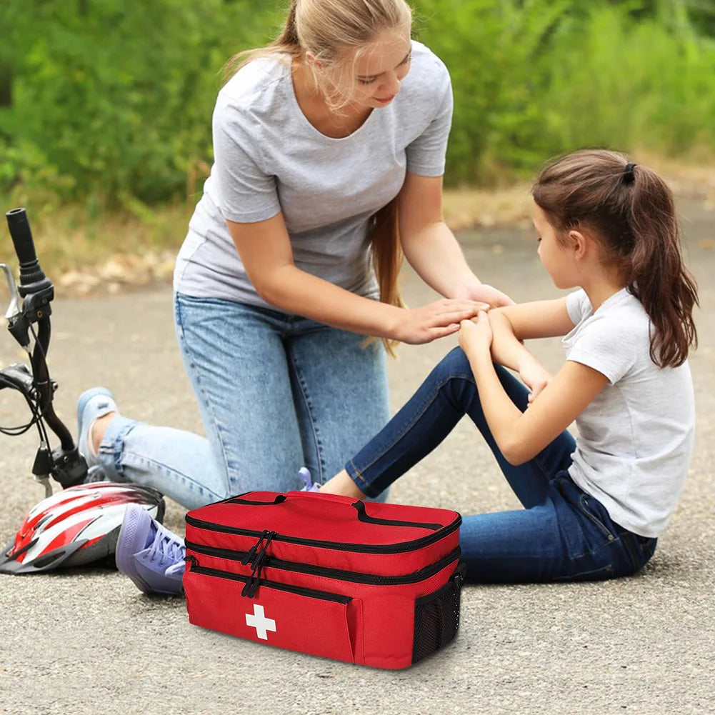 Travel Medicine Bag Lockable Zippers Pill Bottle Organizer
