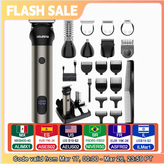Hatteker All In One Hair Trimmer 7 Blades Nose Trimmer Kit