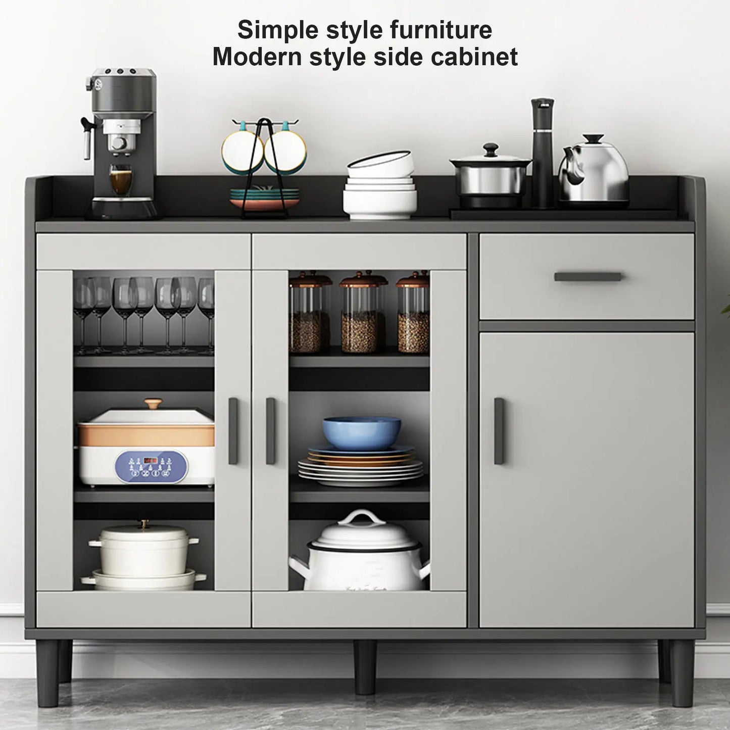 Coffee Bar Cabinet Living Room Sideboard Modern Luxury