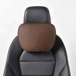 Genuine Cowhide Leather Car Headrest Neck Pillow For Driver