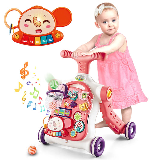 VATOS 5 in 1 Baby Walker Sit to Stand Learning Scooter Toys