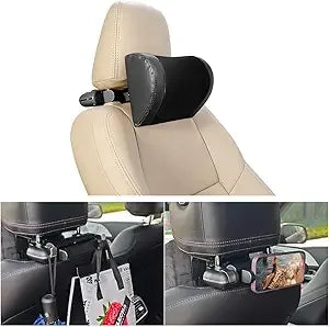 Car Neck Pillow Memory Foam Headrest Support Phone Holder