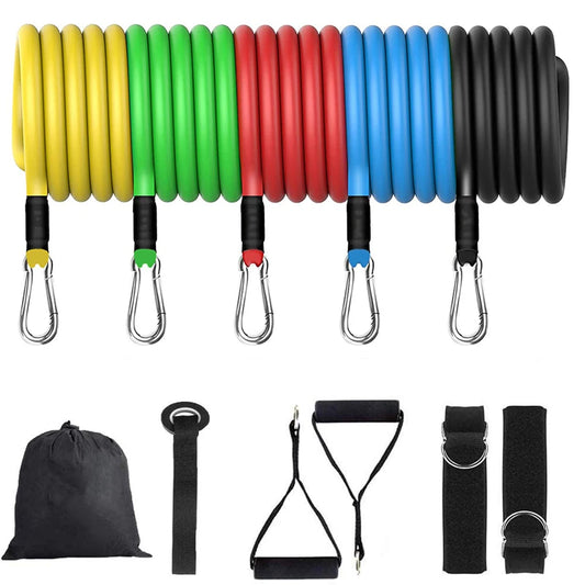 Latex Pull Bands 11 Piece Set for Pilates Yoga CrossFit