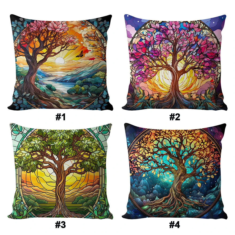 17.72 Inch Cross Stitch Pillow Cover Kit for Beginners Craft