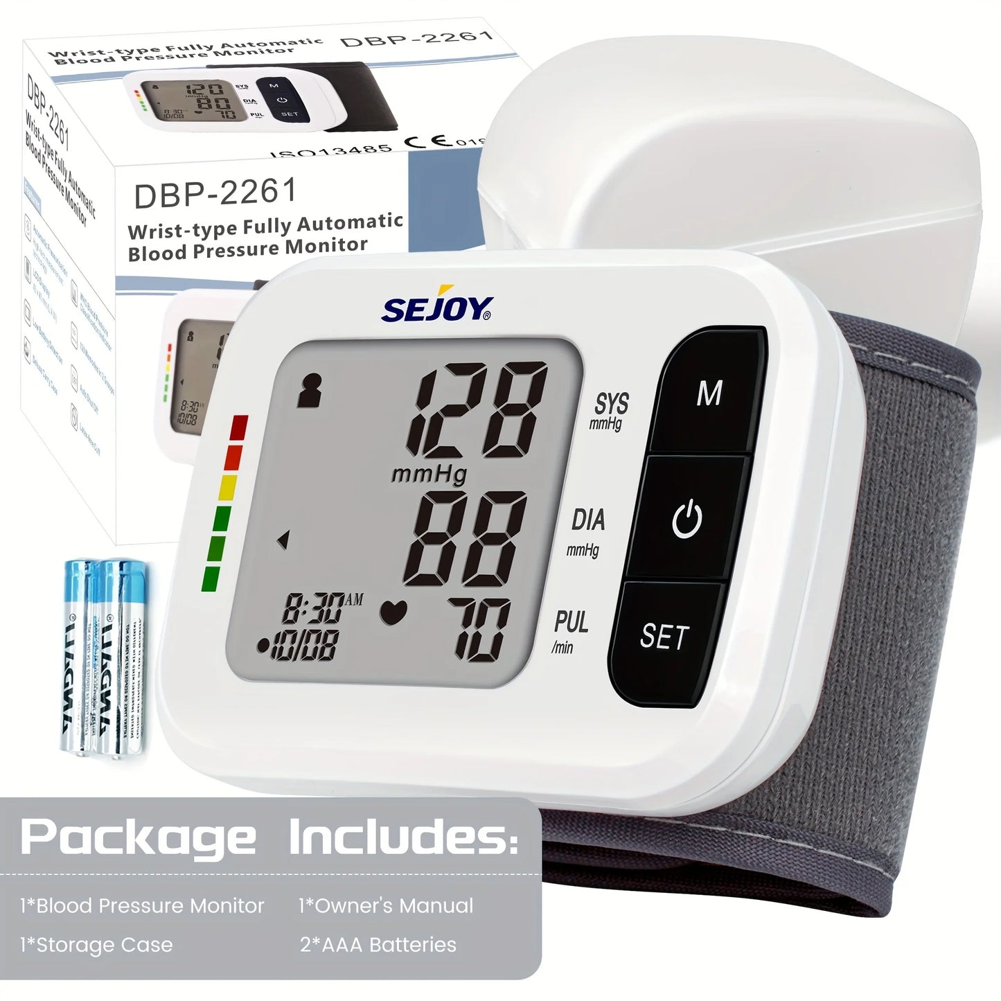 SEJOY Wrist Blood Pressure Monitor Heartbeat Detection