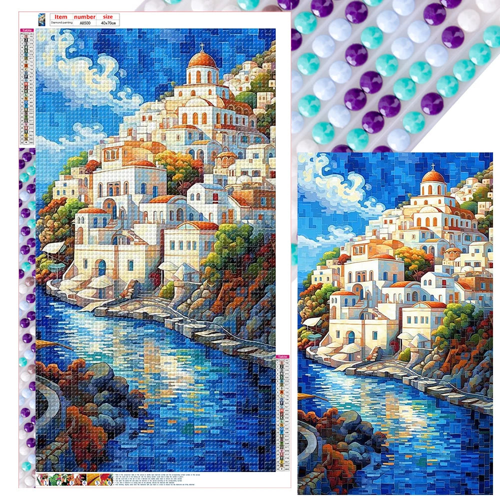5D DIY Full Round Drill Diamond Painting Scenery Kit Home Decoration Art Craft