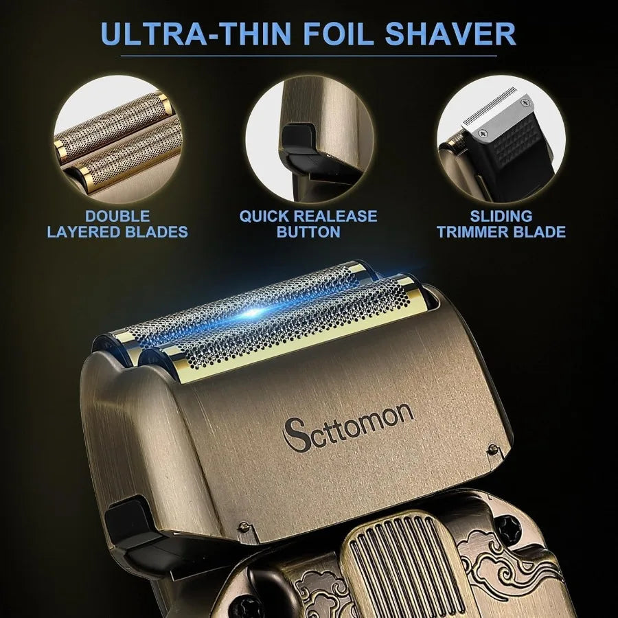 Professional Foil Shaver And Hair Clipper Kit Nose Trimmer