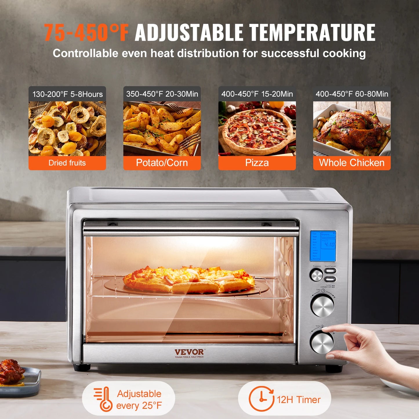 SucceBuy 13 In 1 Air Fryer Toaster Oven 29.6 Qt Convection