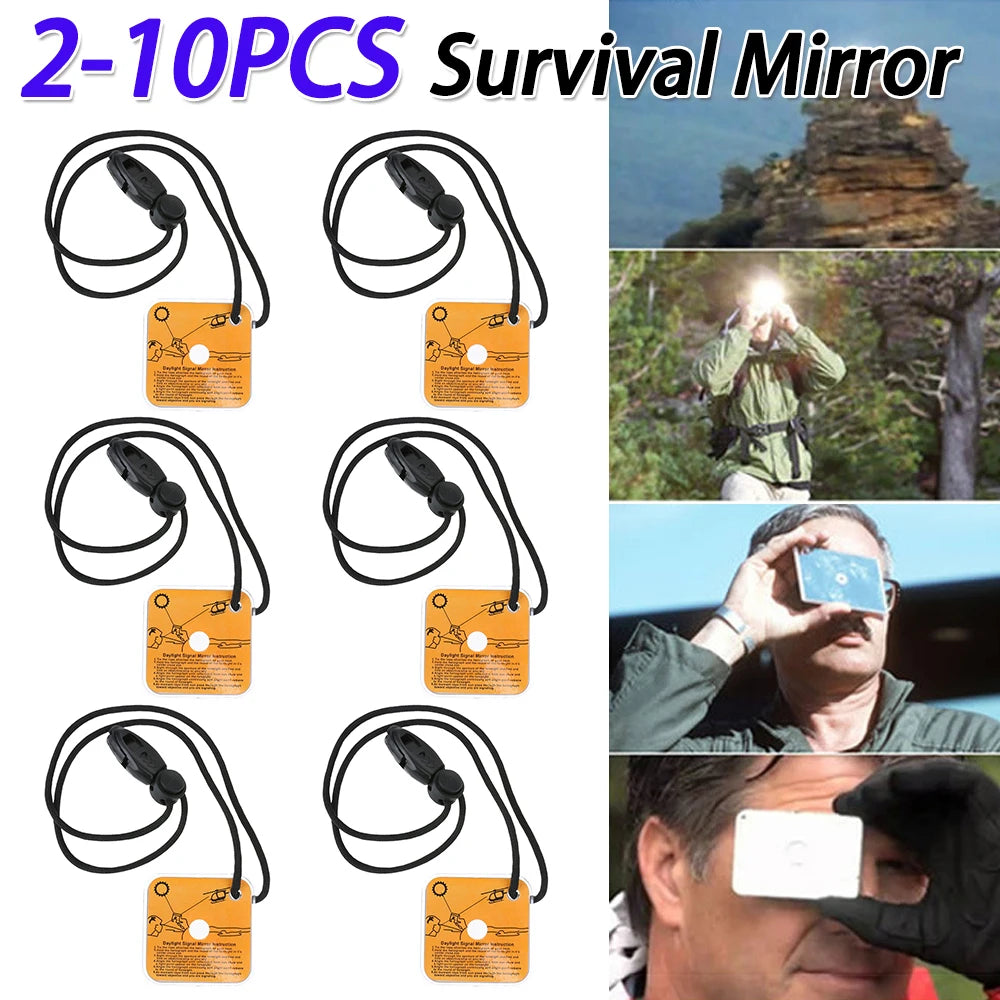 Emergency Survival Mirror With Whistle Outdoor Gear Kit
