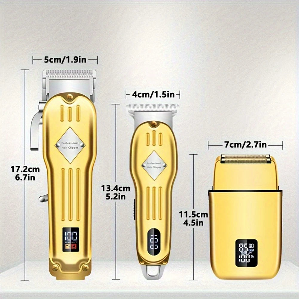 3 In 1 Hair Cutting Kit Cordless Clippers Shaver For Men