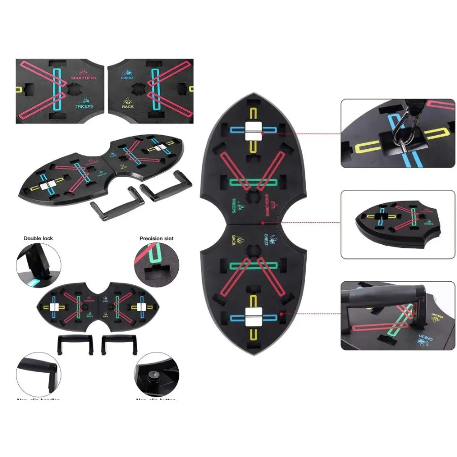 10 In 1 Push Up Rack Board System Fitness Workout Training