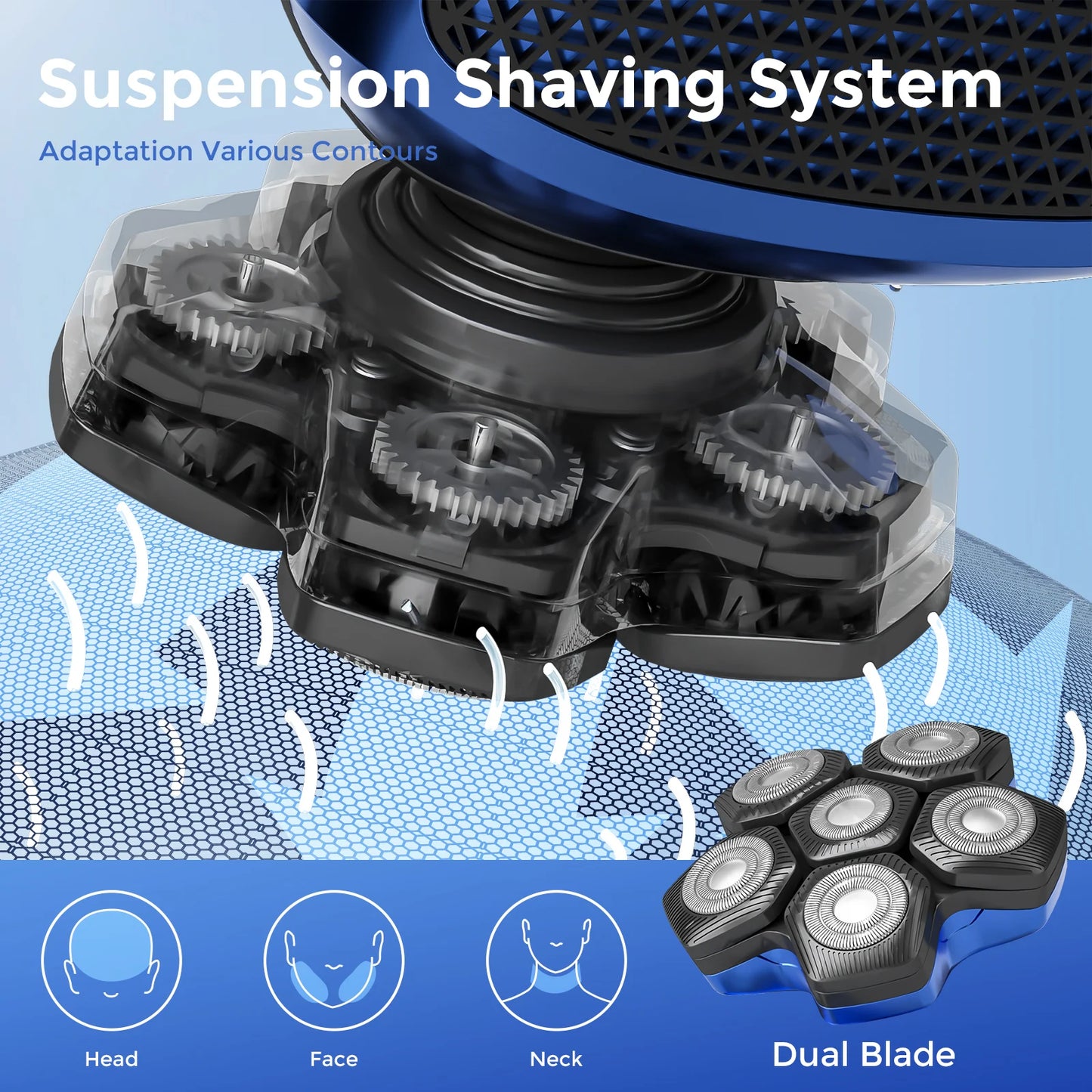 Sejoy 5 In 1 Grooming Kit Electric Shaver For Bald Men