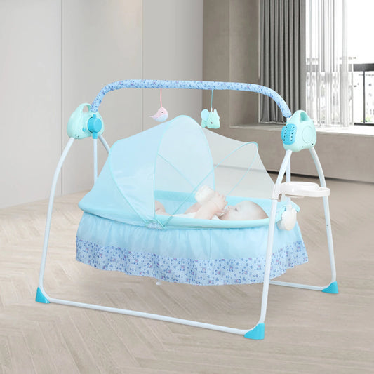 Automatic Baby Swing with Music and Mosquito Net for Infants