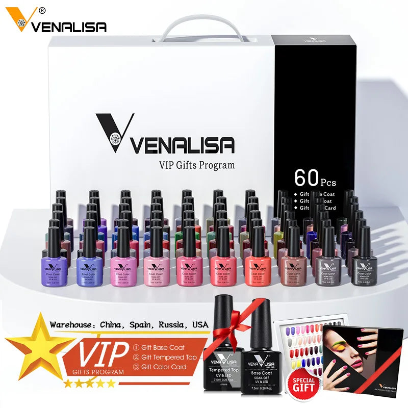 Venalisa VIP Kit 36 60 Colors Soak Off Gel Polish Set