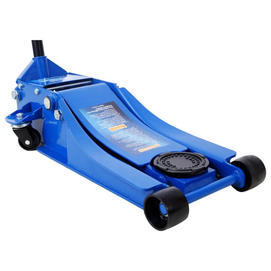 Blue Low Profile Hydraulic Trolley Floor Jack 4 Ton 8000 Lb