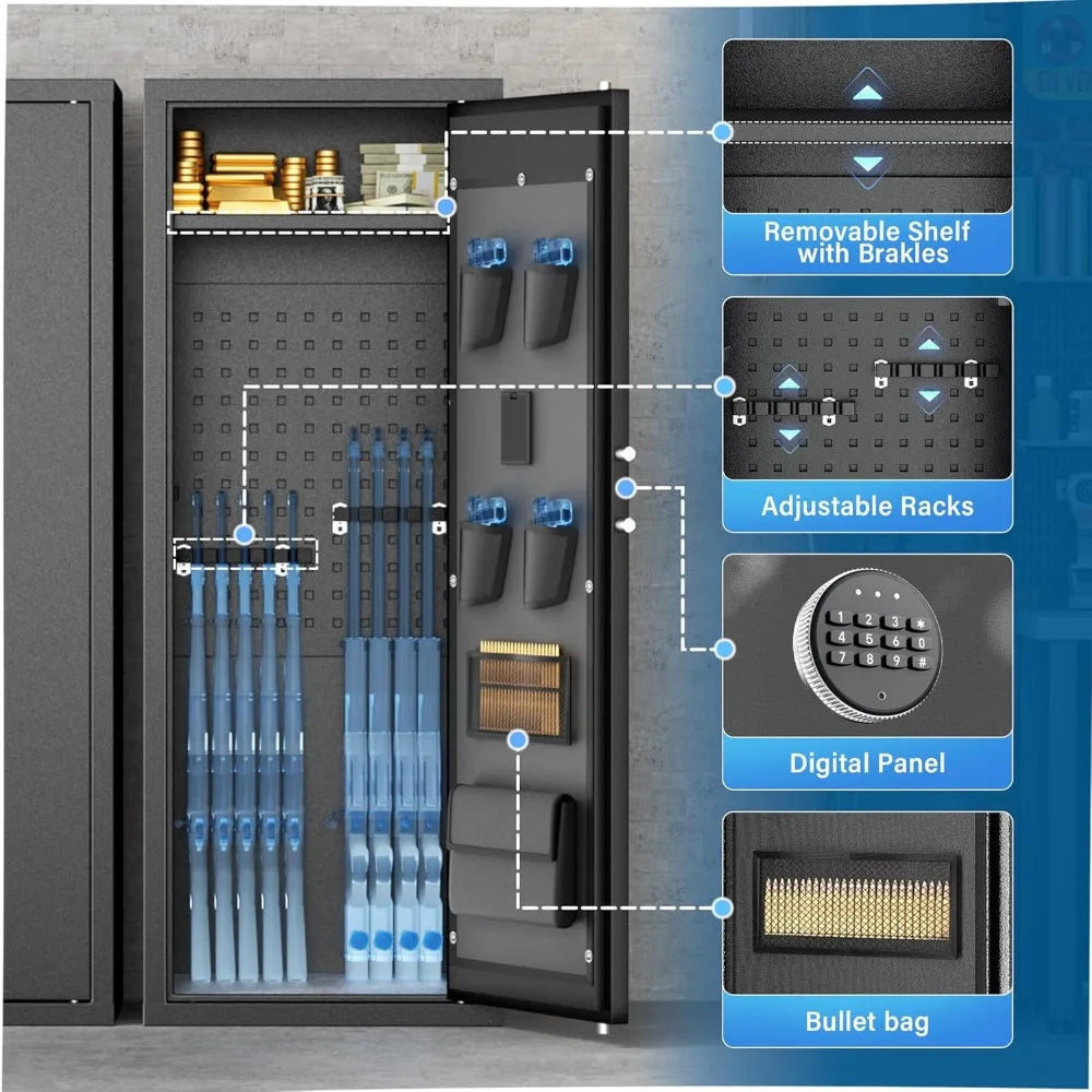 10 12 Gun Safe Home Rifle And Pistols Digital Keypad