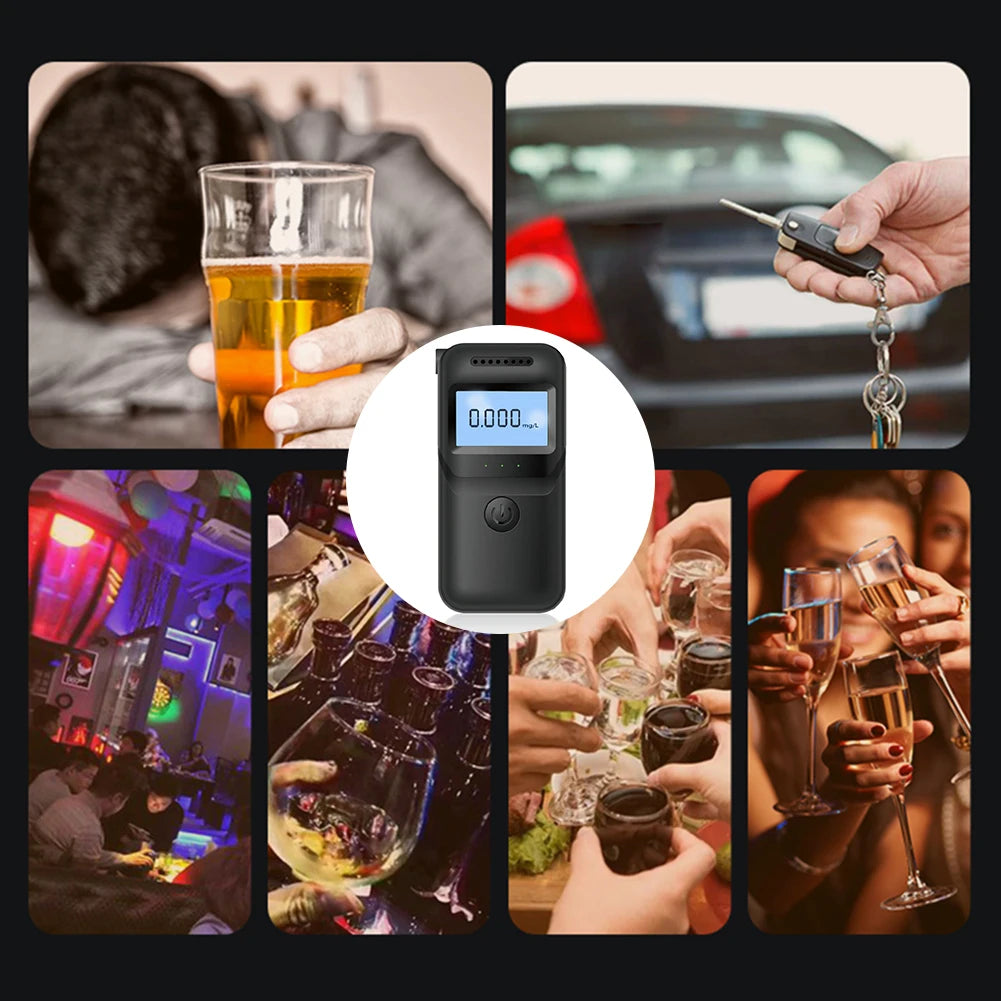 Digital Breathalyzer LCD Display Handheld Alcohol Analyzer