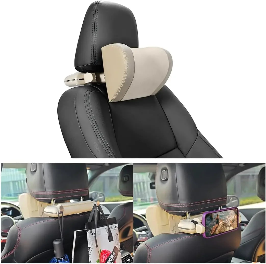 Car Neck Pillow Memory Foam Adjustable Headrest With Holder