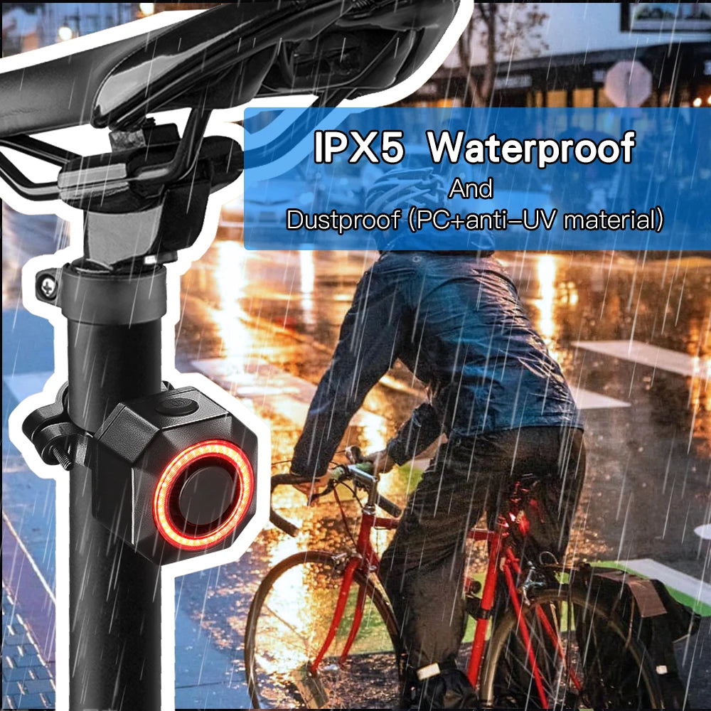 Awapow Bicycle Taillight Alarm USB Charging Anti Theft