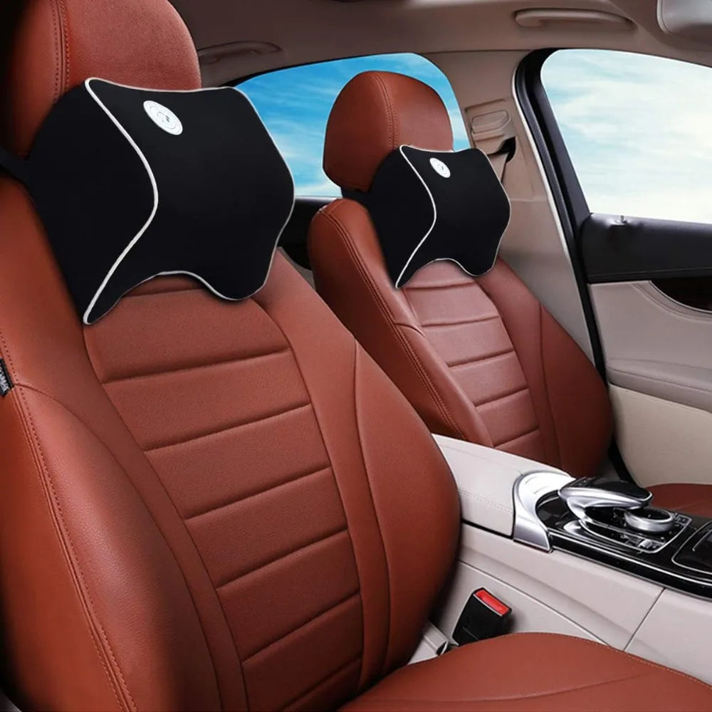2 Pack Car Neck Pillow Memory Foam For Neck Pain Relief