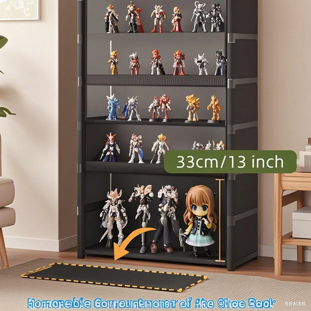 Display Cabinet Shoe Rack Handbag Organizer Clear Door