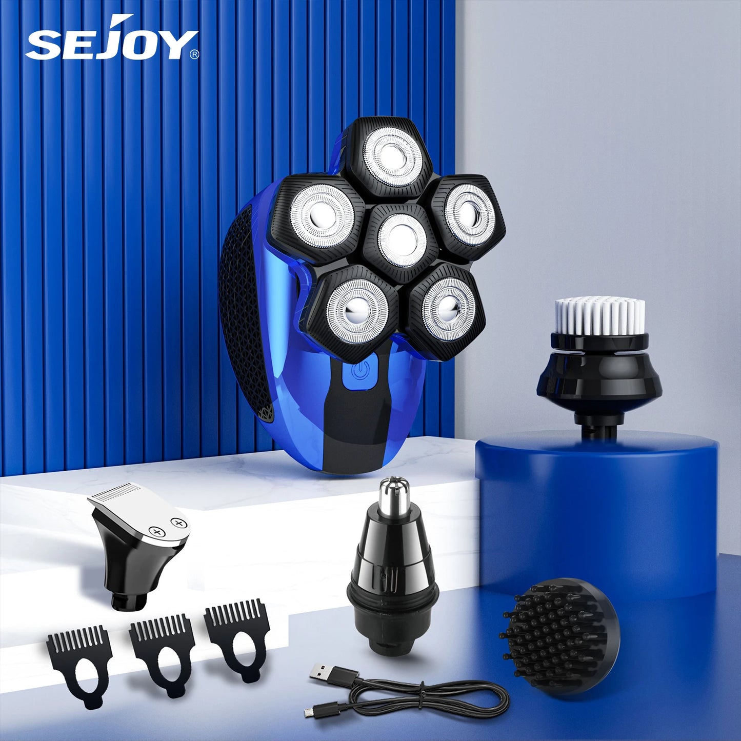 Sejoy 5 in 1 Grooming Kit Electric Shaver Wet Dry Razor