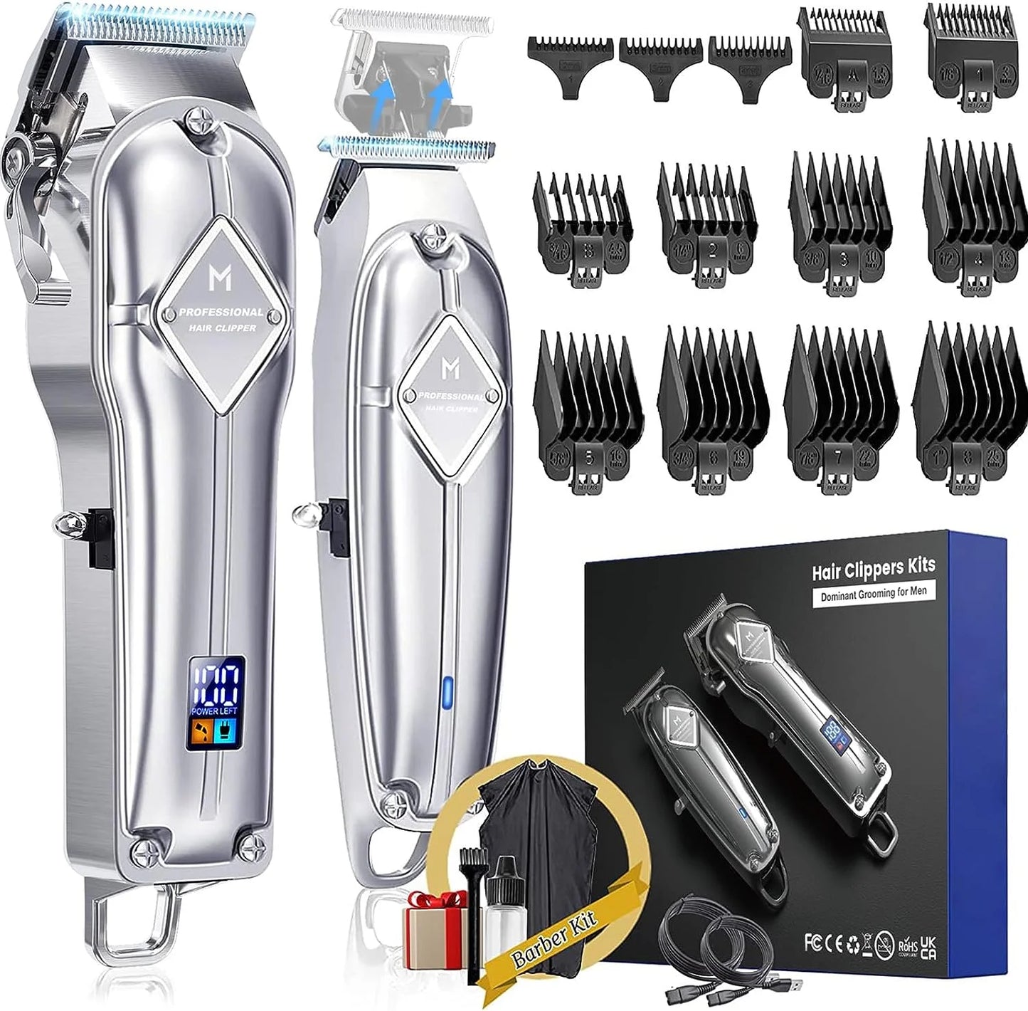 Limural USB Hair Clipper Cordless Shaver LED Display