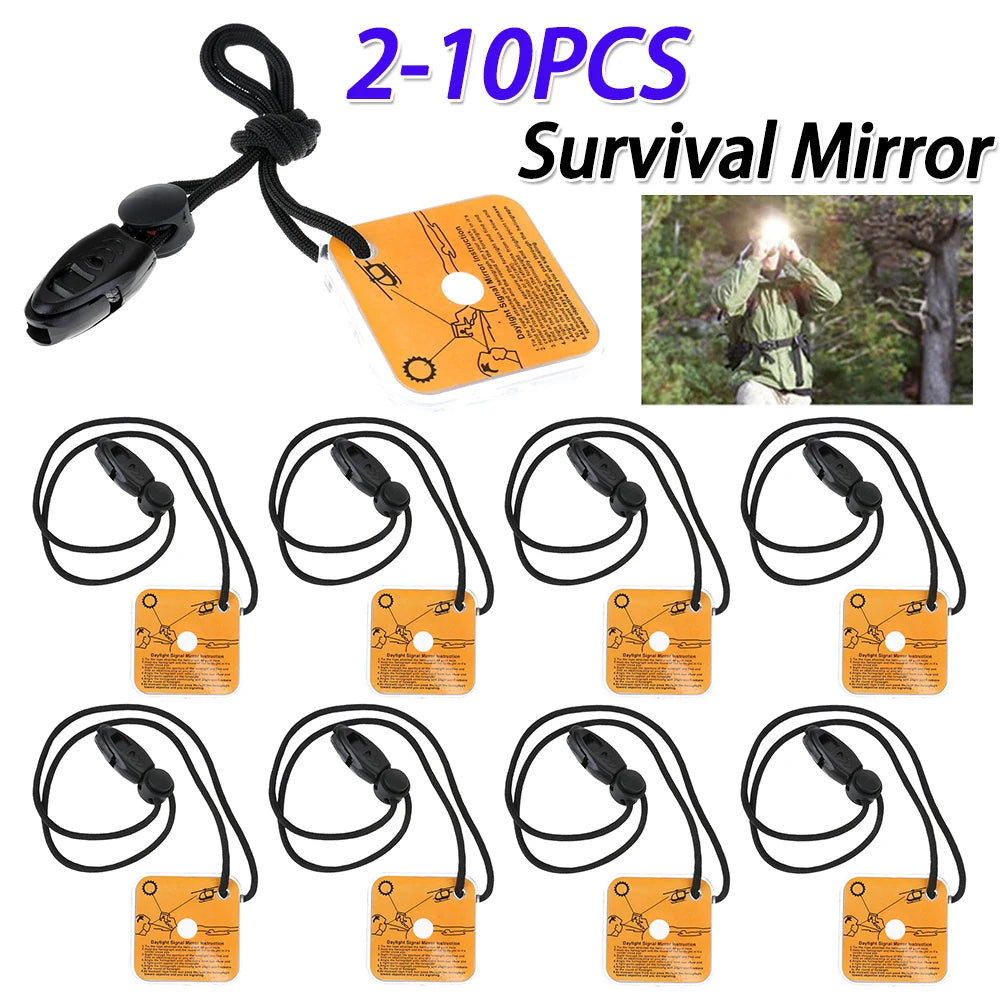 Emergency Survival Mirror With Whistle Outdoor Gear Kit