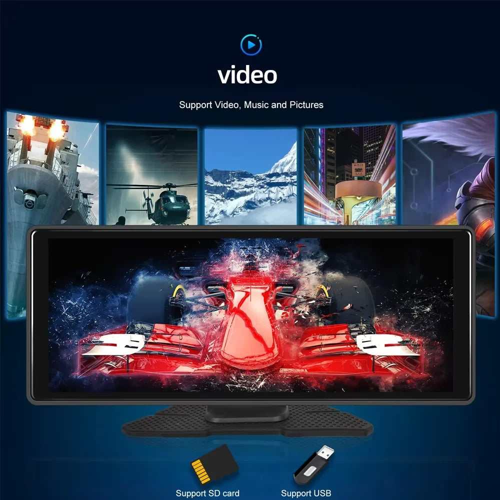 Backup Camera IPS HD Display Portable Car Stereo CarPlay