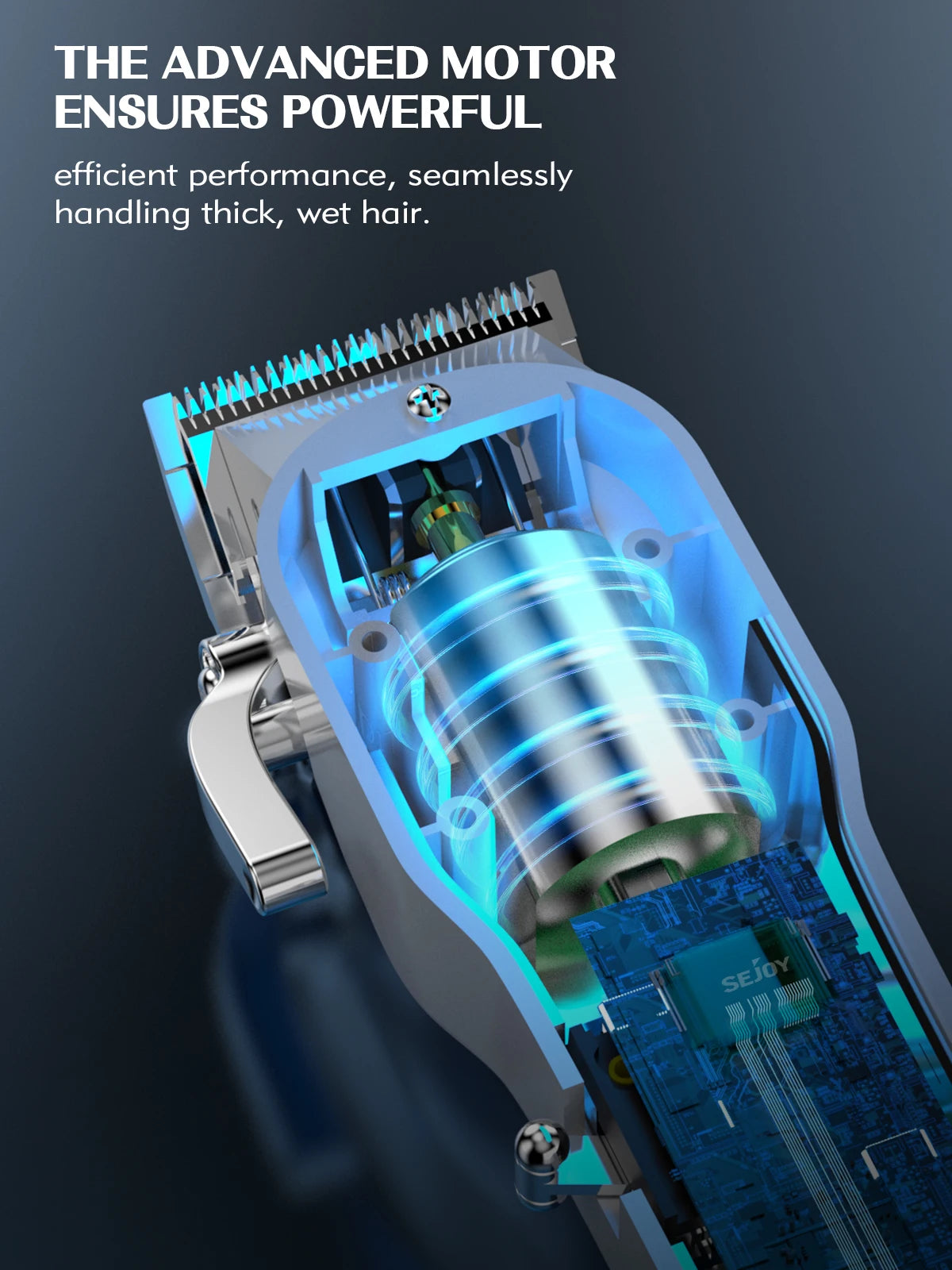 Sejoy Hair Clippers Kit With T Blade Trimmer LED Display